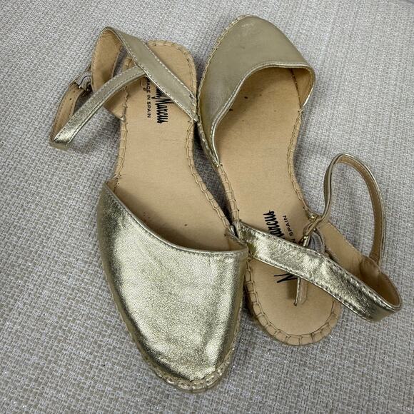 Neiman Marcus Metallic Espadrille‎ Sandals Womens 36 / 6 - Picture 4 of 5